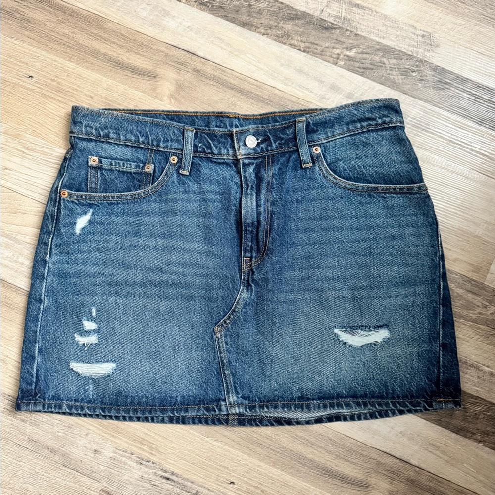 Levi’s Denim Distressed Skirt